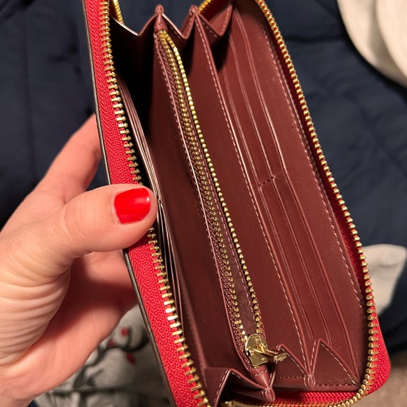 Coach Red Leather Wallet - Picture 3 of 7